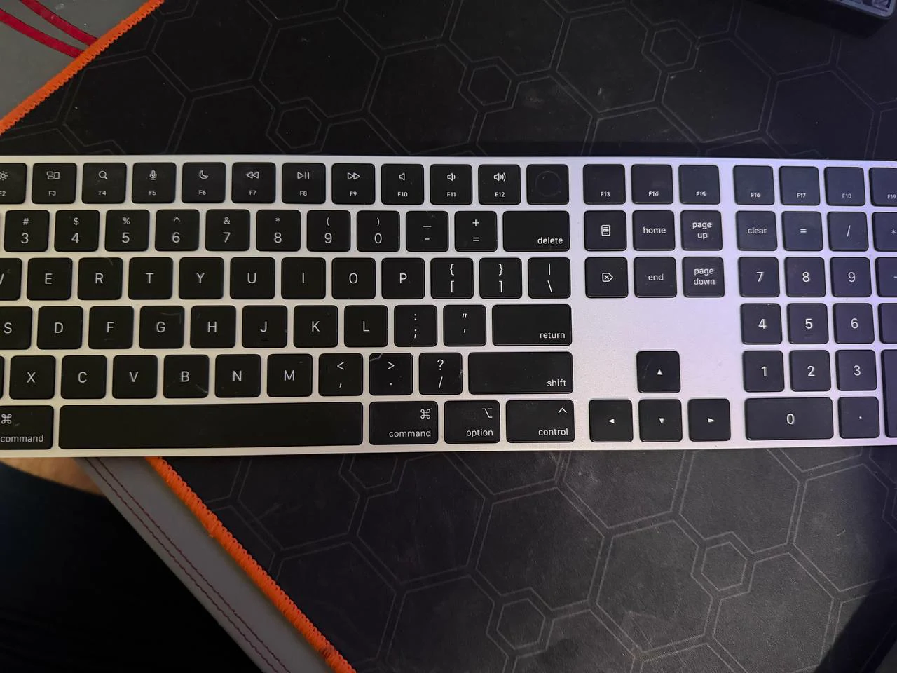 Apple USB-C Magic Keyboard with Touch ID and Numeric Keypad in black