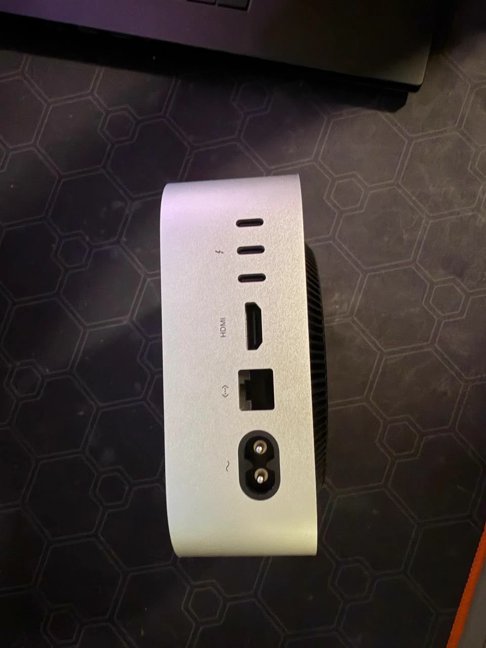 Rear ports of the Apple Mac mini M4