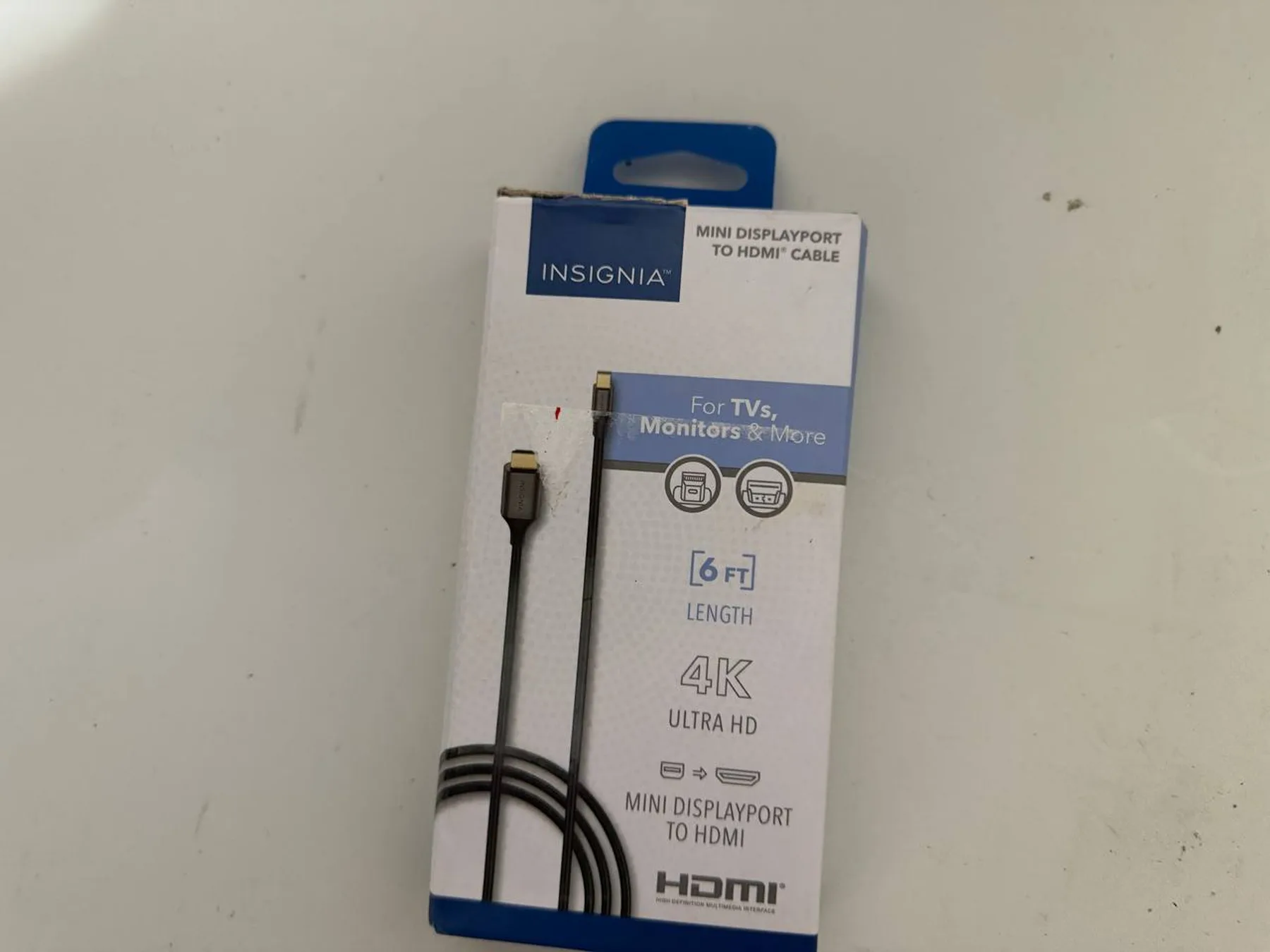 Insignia 6-foot Mini DisplayPort-to-HDMI cable package