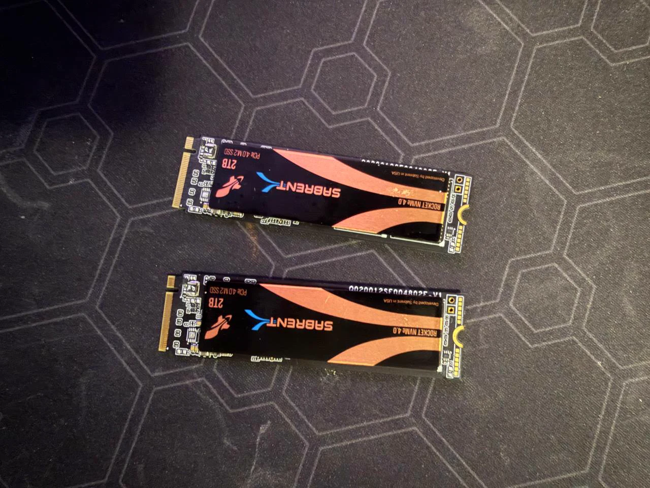 Two additional Sabrent Rocket NVMe 4.0 2TB SSDs