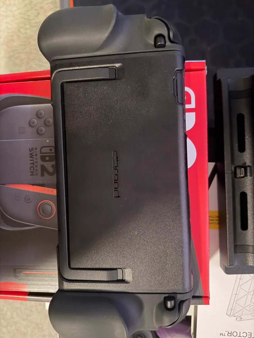 Protective grip case installed on Nintendo Switch 2