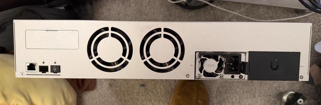 Rear of the actual UniFi UNAS Pro 8 NAS
